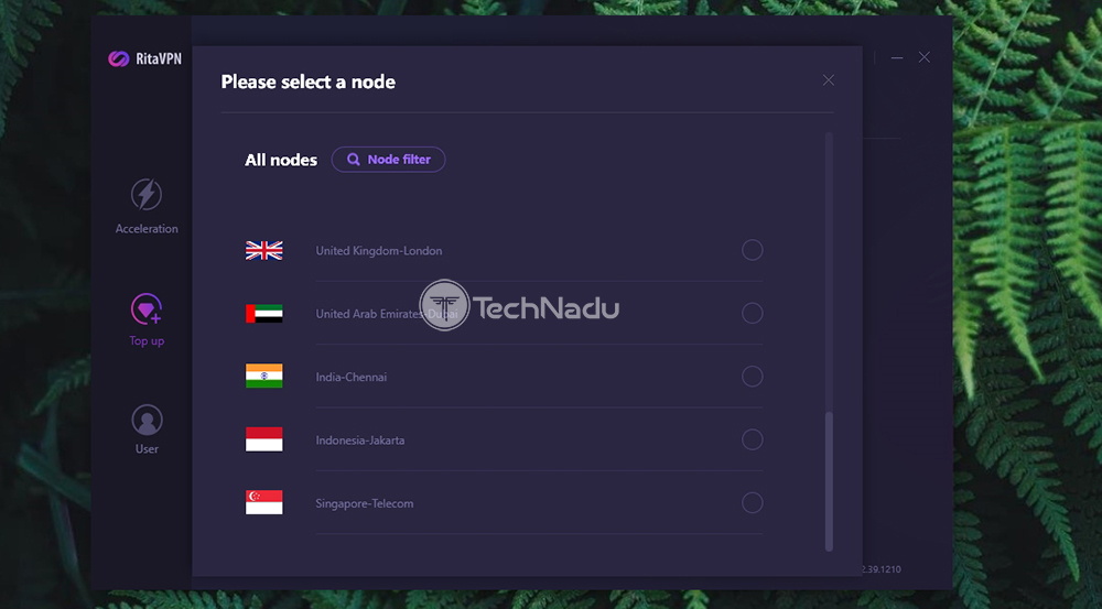 فهرست سرور RitaVPN رابط