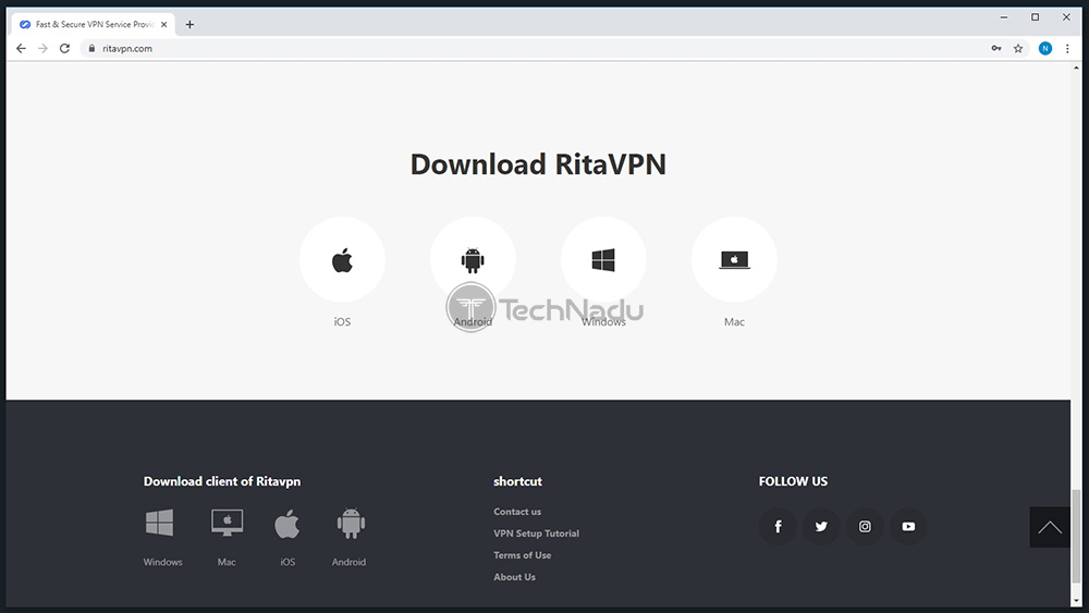 سکوهای پشتیبانی شده توسط RitaVPN