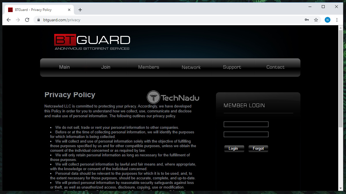  خط مشی رازداری در وب سایت BTGuard 
