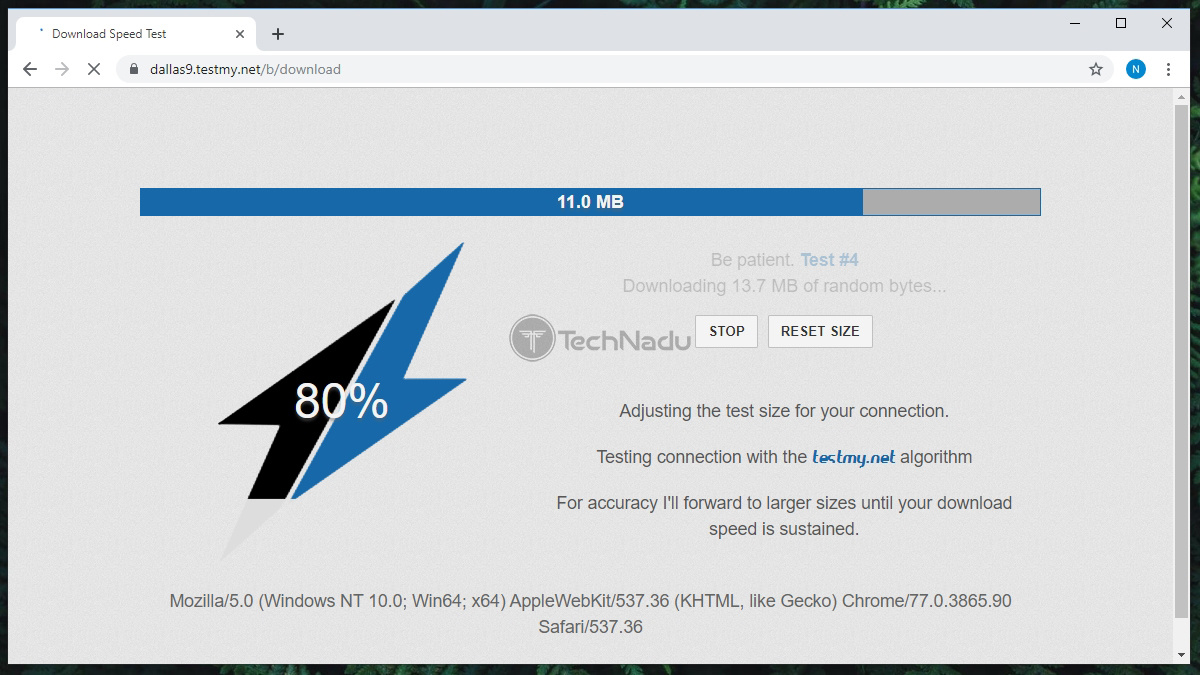  Test Speed ​​of BTGuard in Progress 