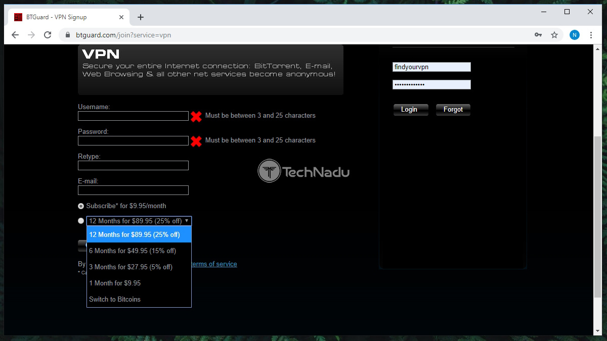  پیوند به صفحه قیمت گذاری BTGuide 