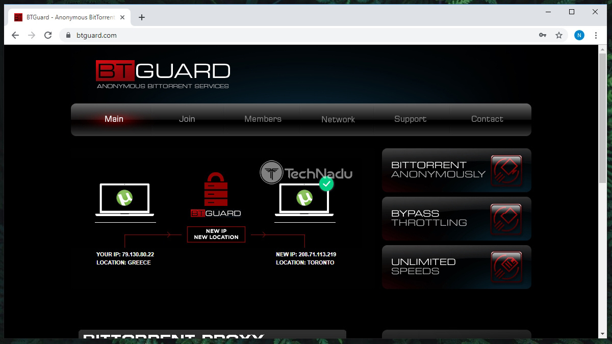  پیوند به وب سایت BTGuard 