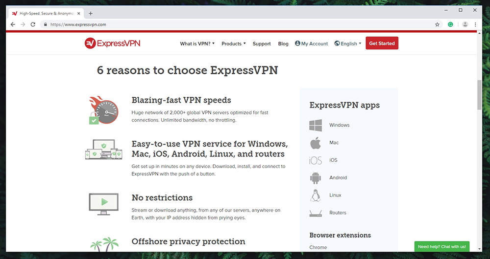ExpressVPN - ویژگی های برجسته