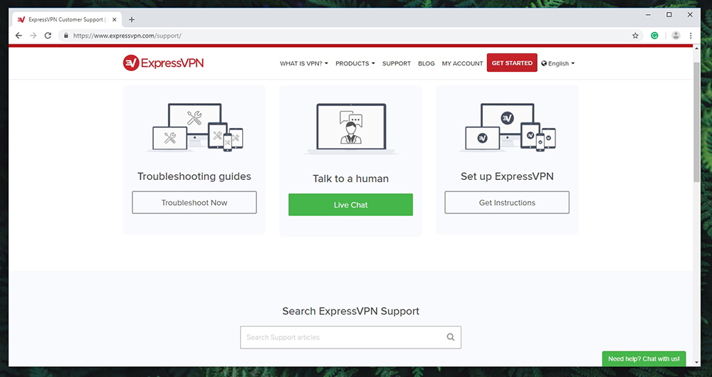 ExpressVPN - پشتیبانی مشتری