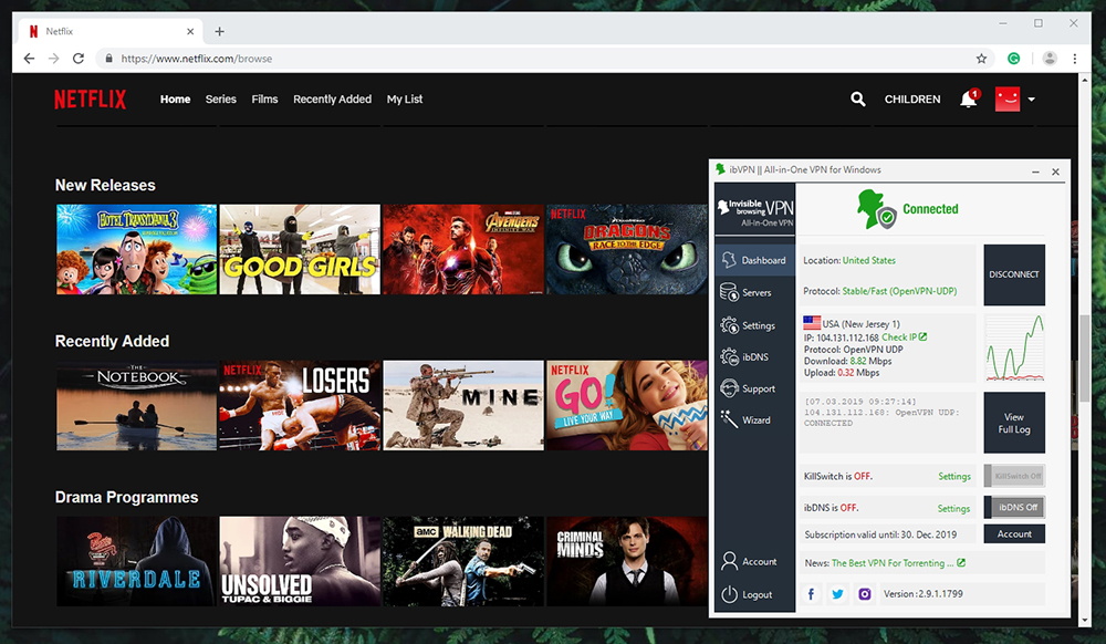  ibVPN Review - Netflix 