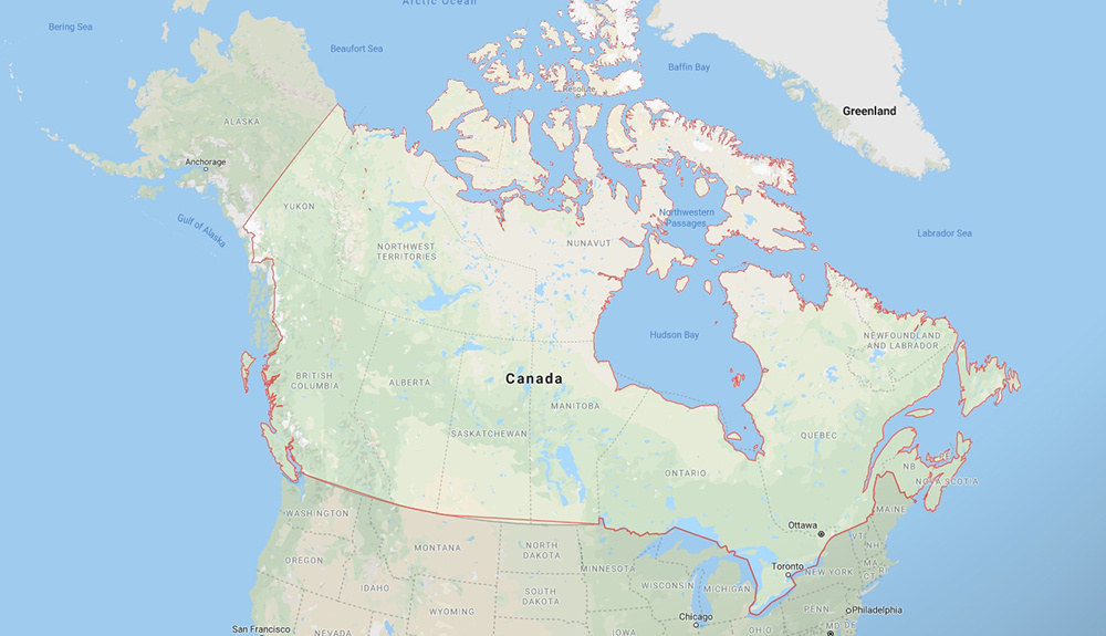  نقشه کانادا 