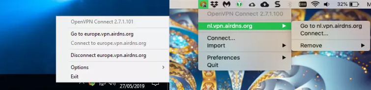  VPN در کامپیوترهای رومیزی و مکینتاش ویندوز 
