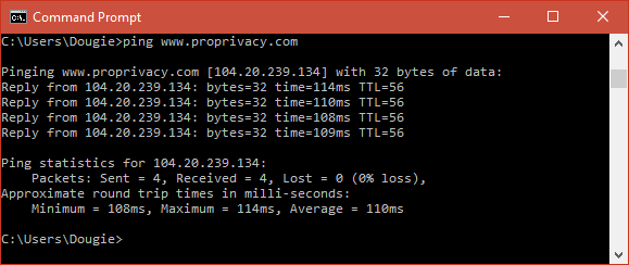  تست پینگ به موقع 4 