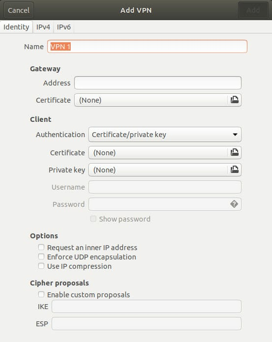  IKEv2 VPN برای Linux 