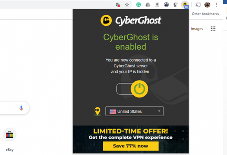 افزونه های مرورگر CyberGhost