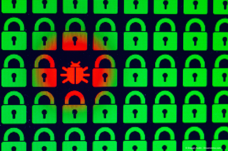  اشکال به عنوان نمادی از بدافزار و ویروس Trojan در کد برنامه. 