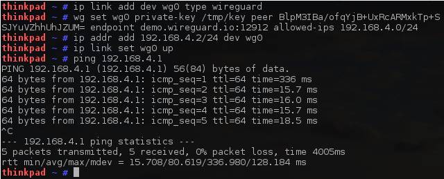  نسخه ی نمایشی WireGuard (از سایت WireGuard) "title =" نسخه ی نمایشی WireGuard (از سایت WireGuard) "height =" 259 "width =" 640 "/>


<p class=