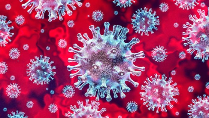 Coronavirus With A Red Background
