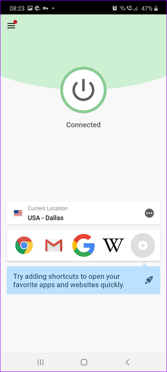  5 برنامه عالی سریع و مطمئن VPN برای Android 4 "width =" 400 "height =" 888 "data-size =" auto "size =" (min-عرض: 976px) 700px، (min-عرض: 448px) 75vw، 90vw "srcset =" https://cdn.guidingtech.com/imager/assets/2020/06/957417/Top- 5-سریع و ایمن-VPN-برنامه-برای-اندروید-4_4d470f76dc99e18ad75087b1b8410ea9.png؟ 1591169019 400w ، https://cdn.guidingtech.com/imager/assets/2020/06/957417/Top-5-Fast-and -Secure-VPN-Apps-for-Android-4_7c4a12eb7455b3a1ce1ef1cadcf29289.png؟ 1591169021 340w 